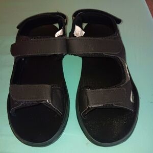 Men's size 10, black summer sandals